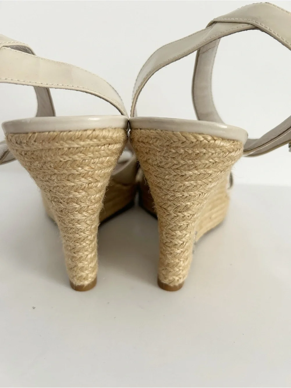 Muchael Kors Kami Leather Espadrille Wedge Sandsls Size 10